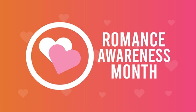 Vector august is romance awareness monthbanner design template vector illustration background design