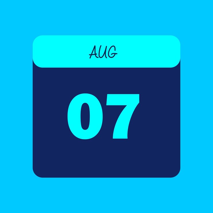 वेक्टर august month 2024 calendar illustration