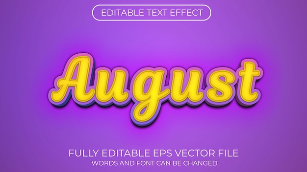 August text effect