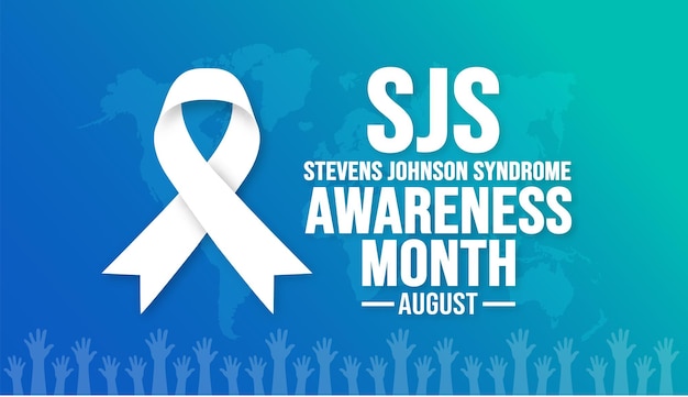 Augustus is stevens johnson syndroom sjs awareness month achtergrondsjabloon vakantieconcept