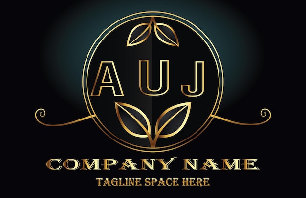 Vector auj letter logo