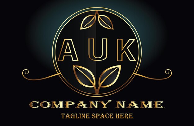 Vector auk letter logo