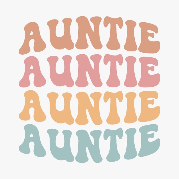 Auntie retro t shirt sublimation design