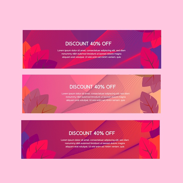 Design di sconto banner auntumn