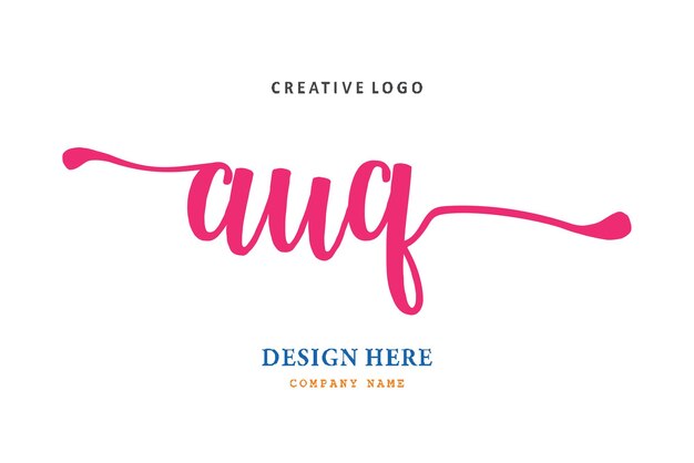 AUQ lettering logo is simple easy to understand and authoritative