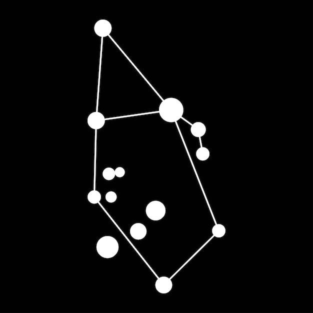 Auriga sterrenbeeld kaart Vector illustratie