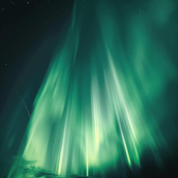 Vector the aurora bore sky is dark with white patches