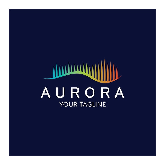 Шаблон вектора иконки логотипа Aurora