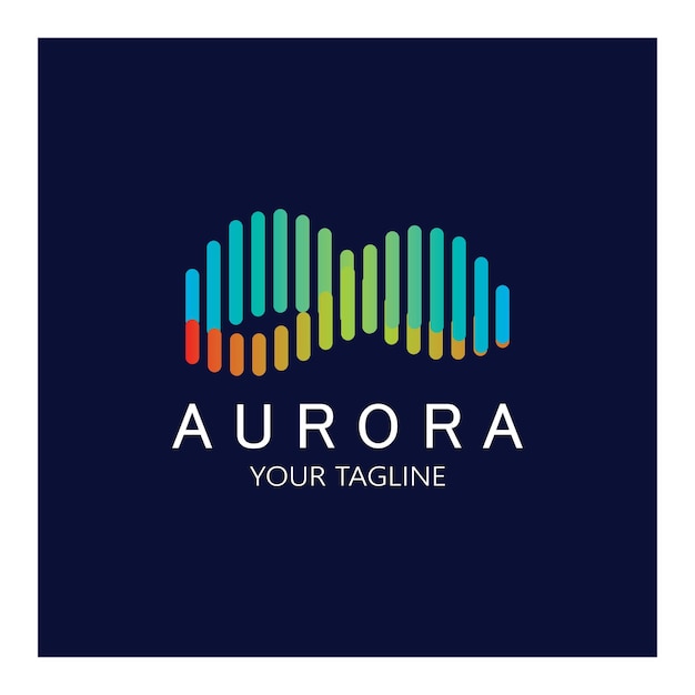 Шаблон вектора иконки логотипа Aurora