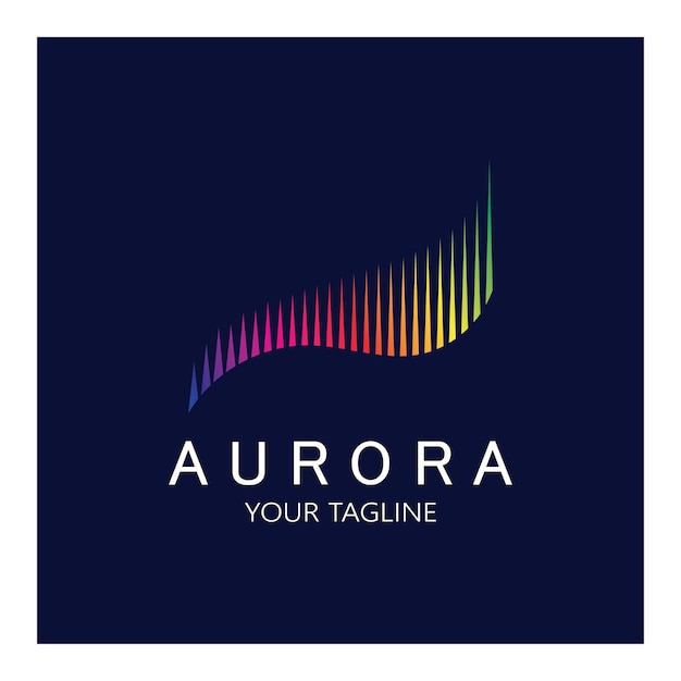 Vector aurora logo design icon illustration vector template