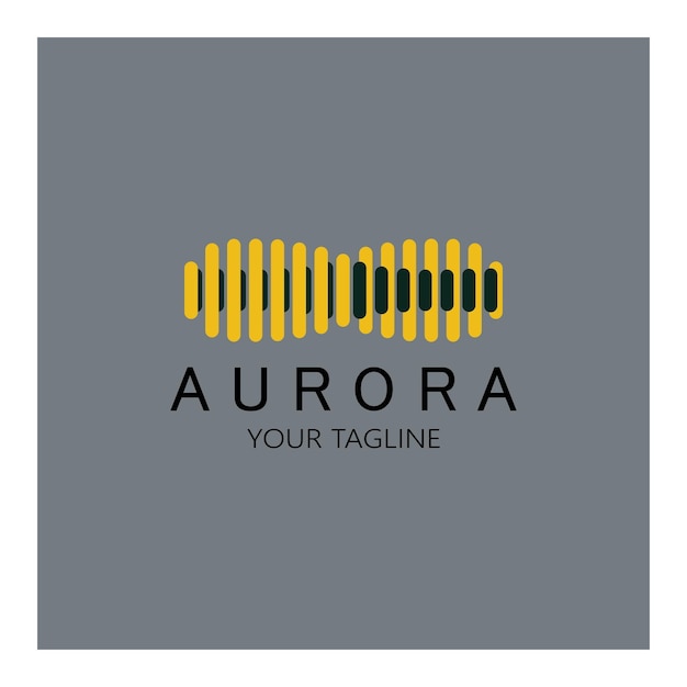 Шаблон вектора иконки логотипа Aurora