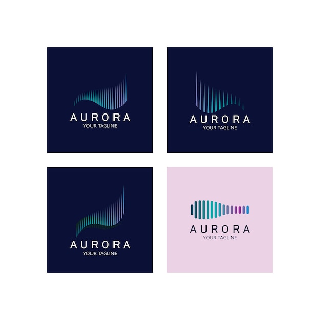 Шаблон вектора иконки логотипа Aurora