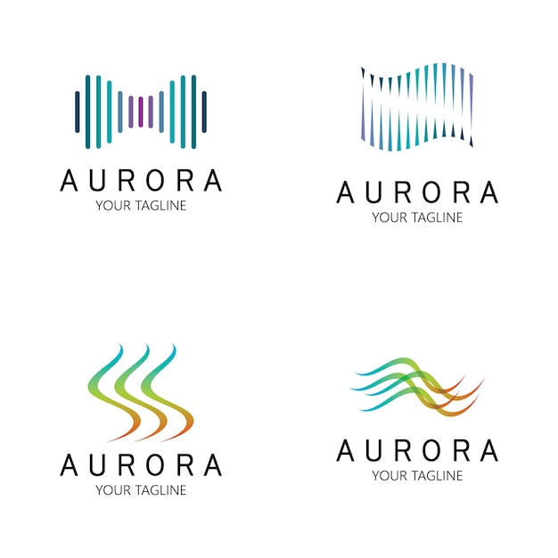 Aurora logo design icon illustration vector template