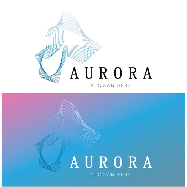 Aurora logo design icon illustration vector template