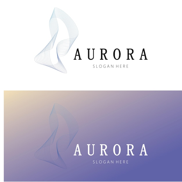 Aurora logo design icon illustration vector template