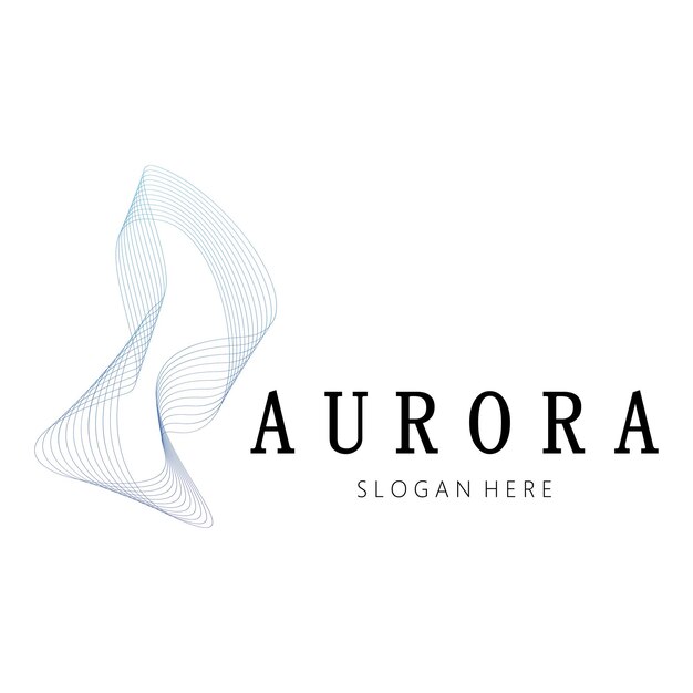 Modello vettoriale dell'illustrazione dell'icona del design del logo aurora