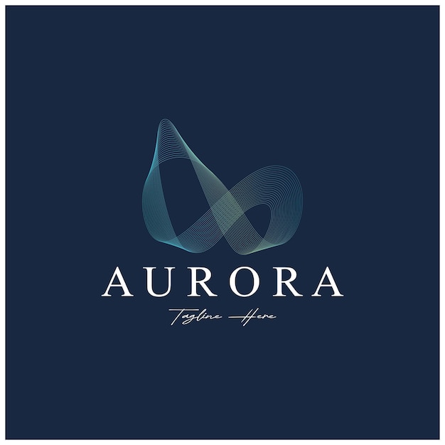 Vettore modello vettoriale di illustrazione dell'icona del logo aurora