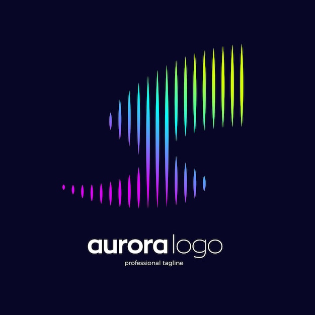 Vector aurora logo design