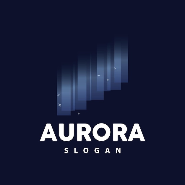 Аврора логотип вектор световой волны природа ландшафтный дизайн продукт бренд шаблон иллюстрации значок