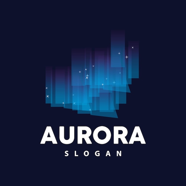 Aurora Logo Light Wave Vector Natuur Landschap Ontwerp Product Merk Sjabloon Illustratie Pictogram