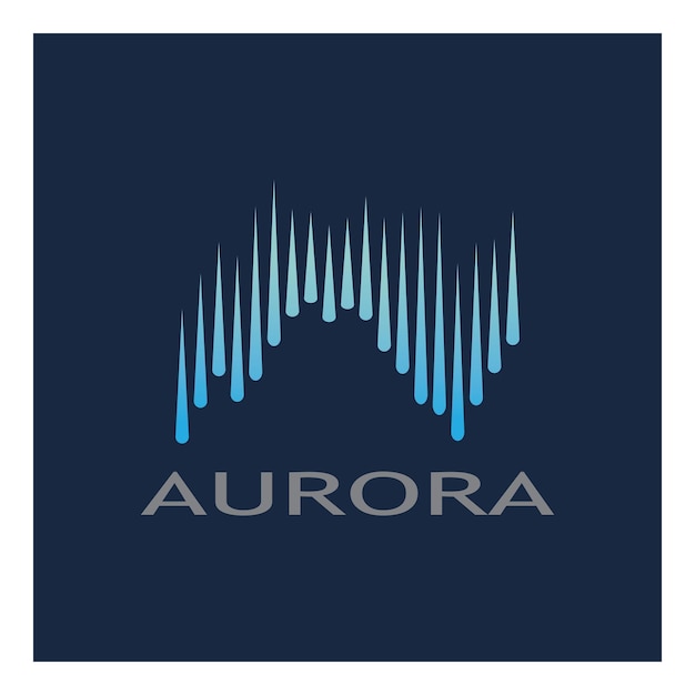 Aurora logo ontwerp pictogram illustratie vector sjabloon