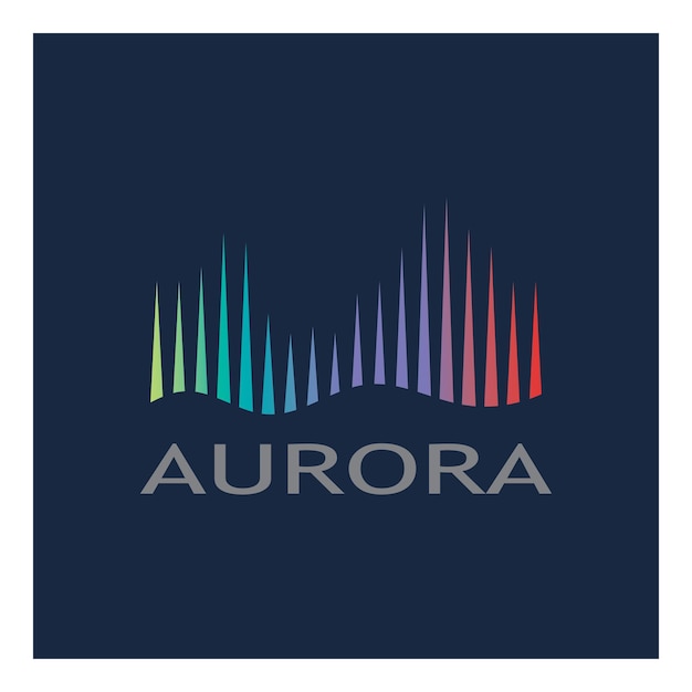 Vector aurora logo ontwerp pictogram illustratie vector sjabloon
