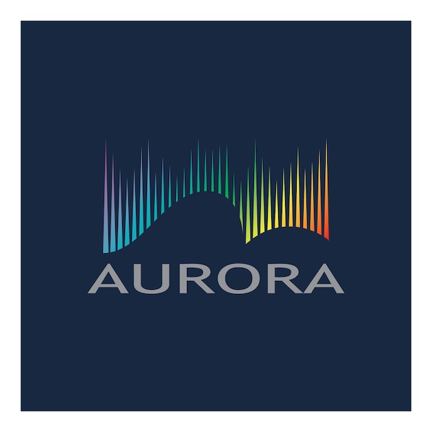 Aurora logo ontwerp pictogram illustratie vector sjabloon