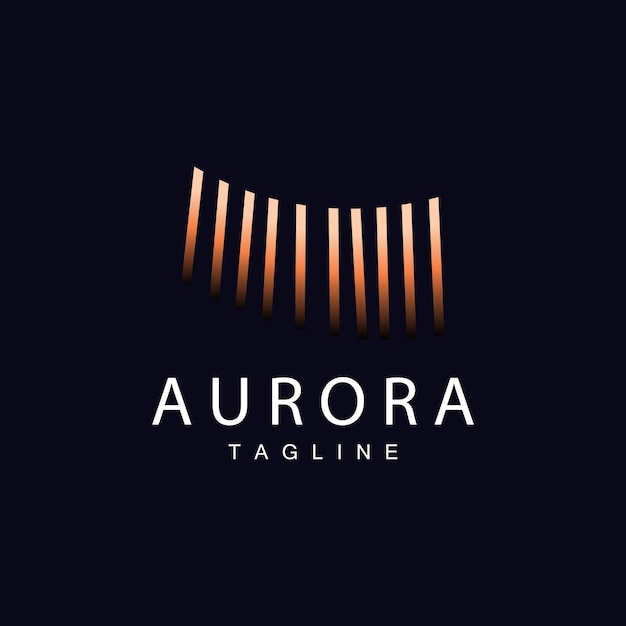 Aurora Logo Simple Design Amazing Natural Scenery Of Aurora Vector Icon Template Illustration