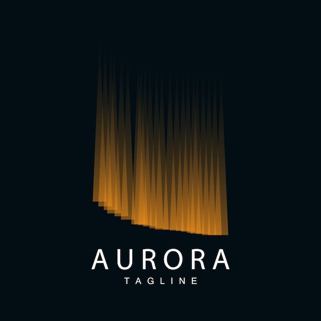 Aurora Logo Simple Design Amazing Natural Scenery Of Aurora Vector Icon Template Illustration