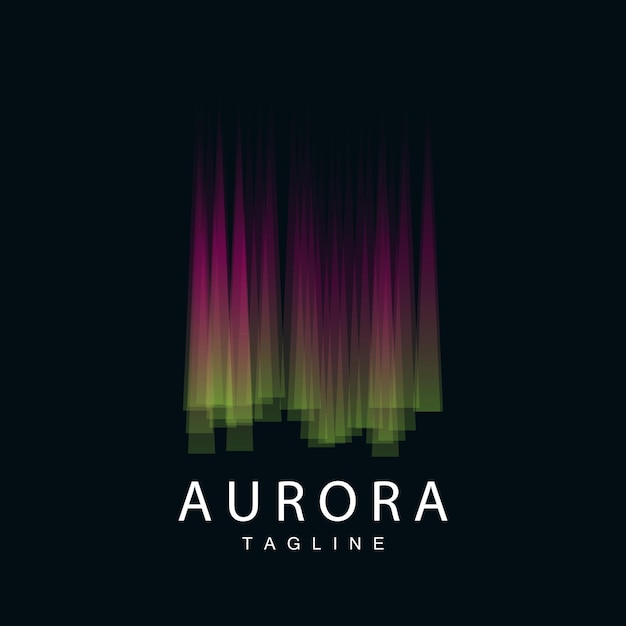 Aurora Logo Simple Design Amazing Natural Scenery Of Aurora Vector Icon Template Illustration
