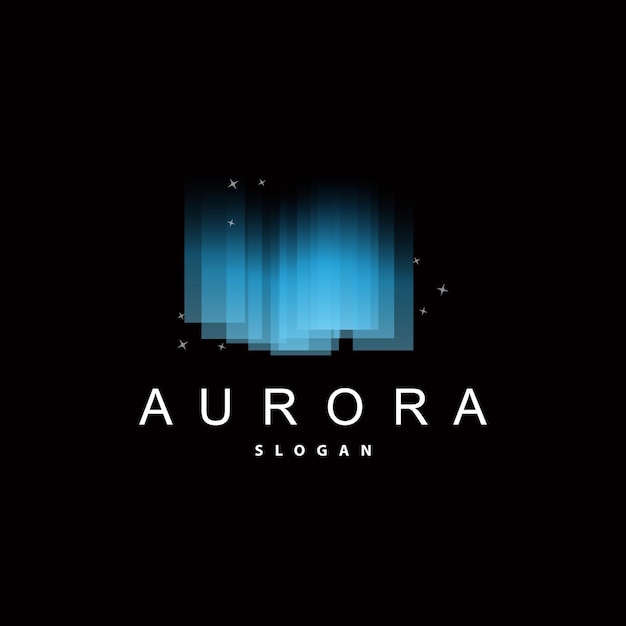 Aurora Logo Sky View Light Vector Design Symbol Template Illustration