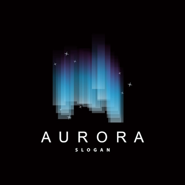 Aurora Logo Sky View Light Vector ontwerp symbool sjabloon illustratie