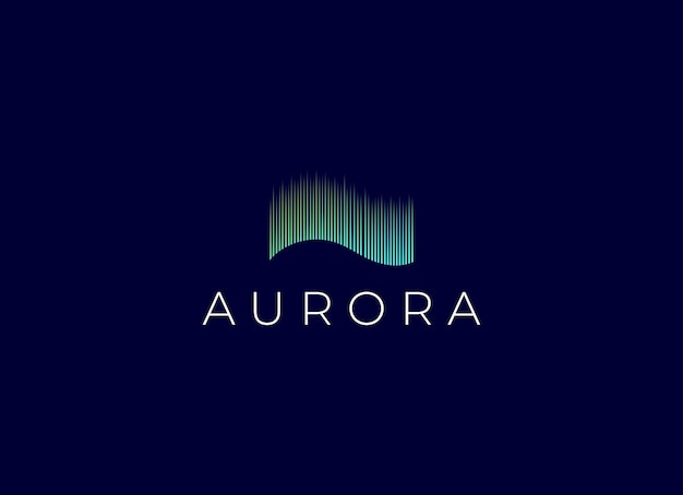 Aurora Northern Logo Design Licht van aurora-vector