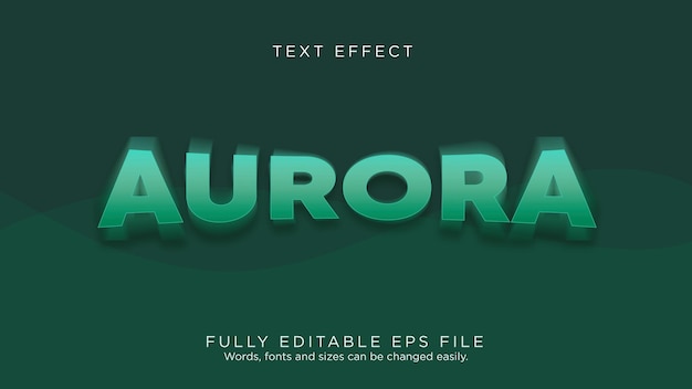 Aurora teksteffect lettertype