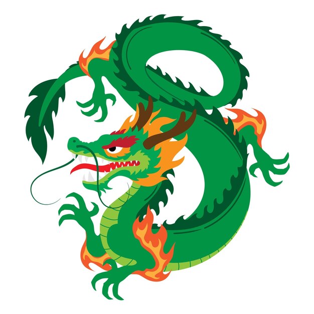 Auspicious Beginnings Year of the Dragon 2024 Vector Delight for Chinese New Year