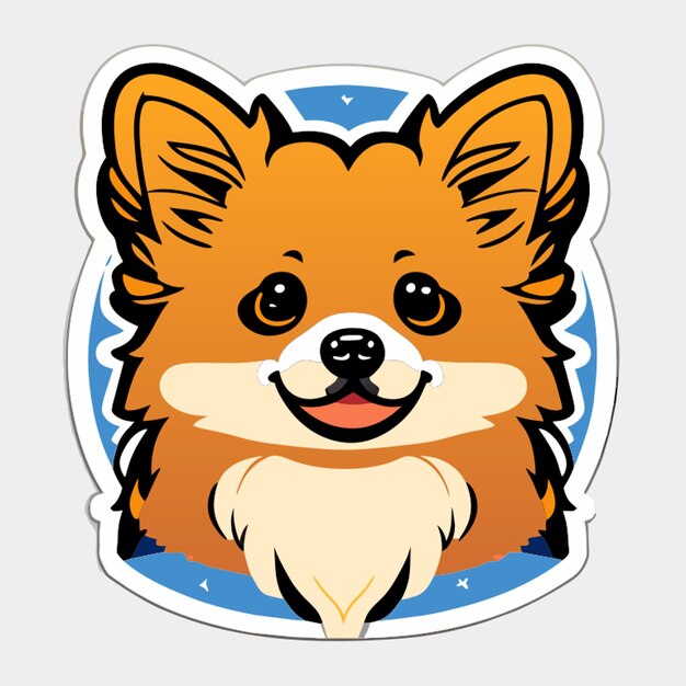 aussiepom sticker vector illustration