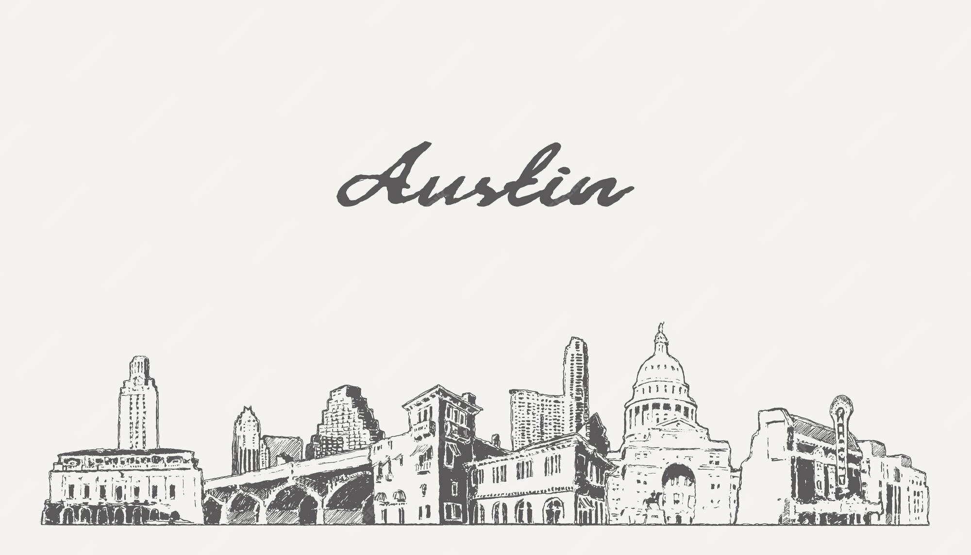 Premium Vector Austin Skyline Texas Usa Hand Drawn Sketch premium-vector-austin-skyline-texas-usa-hand-drawn-sketch