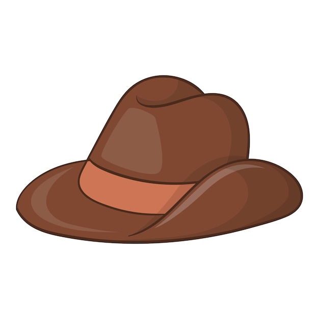 오스트레일리아 카우보이 모자 아이콘 웹 디자인을 위한 오스트레일리아 카우 보이 모자 터 아이콘의 만화 일러스트레이션