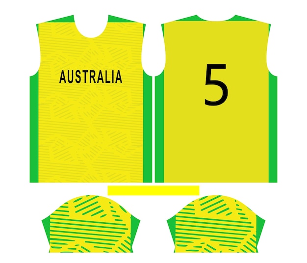 오스트레일리아 크리켓 팀 스포츠 키드 디자인 또는 호주 크리켓 유니폼 디자인