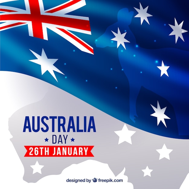 Vector australia day background with representative elements