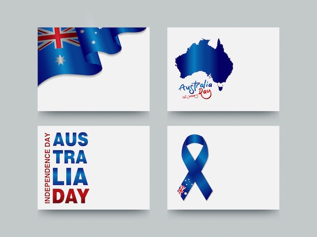 Vector australia day greeting card template