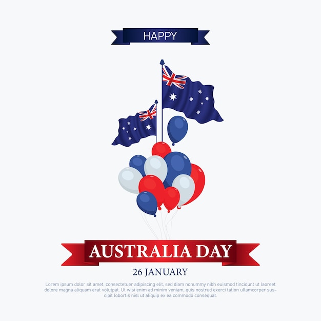 Vettore l'australia day è la festa nazionale dell'australia