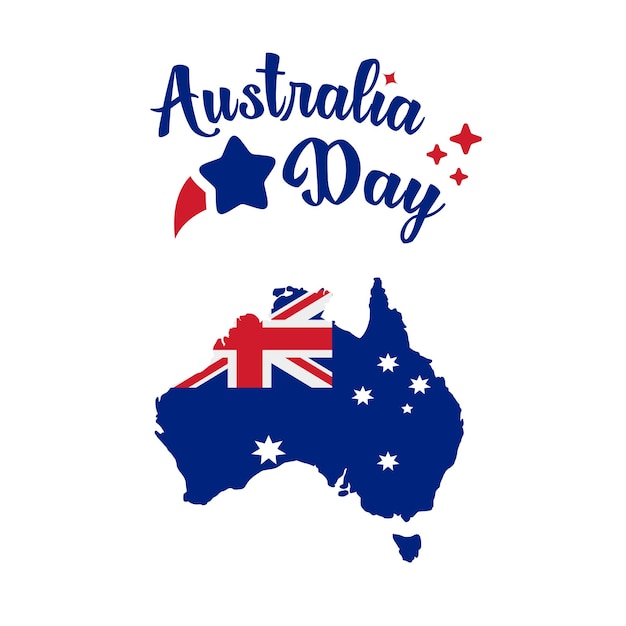 Vector australia day map