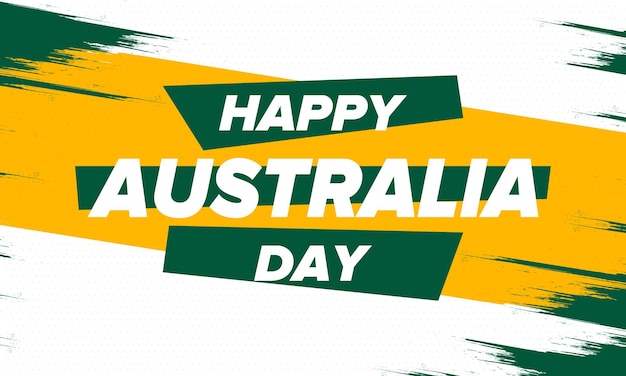 Australia day national happy holiday in january 26 australian flag patriotic elements vector