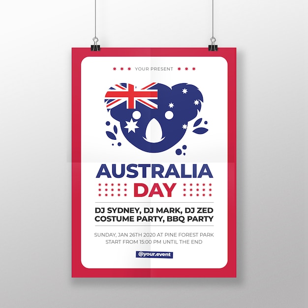 Vector australia day poster