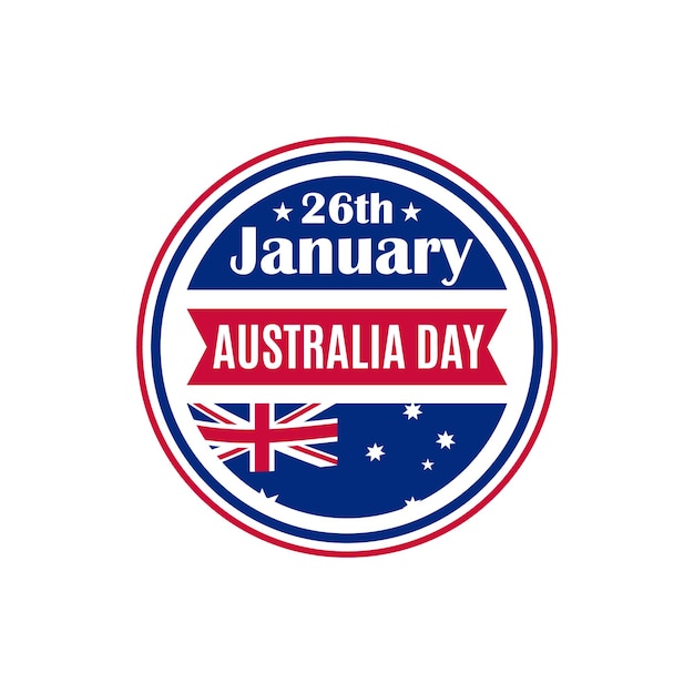 Australia day round badge