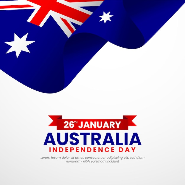 オーストラリア・デイ・スクエア・バナー (Australia Day Square Banner) はオーストラリアの国旗を振り回すラベルを印刷したグリーティングカードポスターのバックグラウンドです