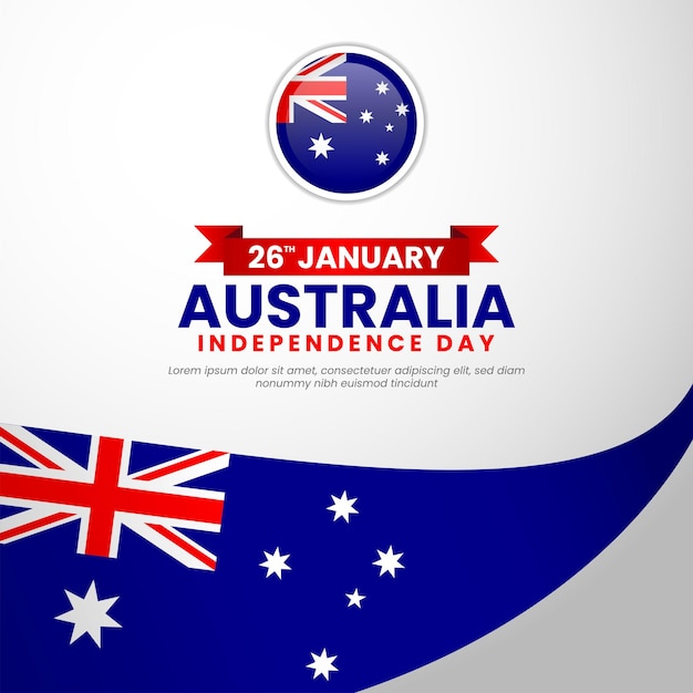 オーストラリア・デイ・スクエア・バナー (Australia Day Square Banner) はオーストラリアの国旗を振り回すラベルを印刷したグリーティングカードポスターのバックグラウンドです