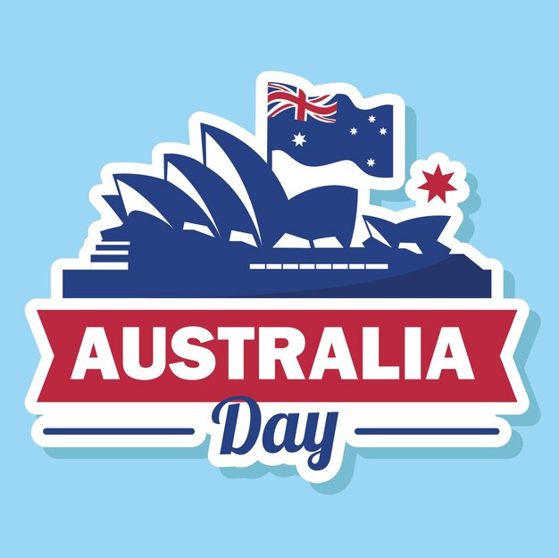 Australia day sticker pro vector