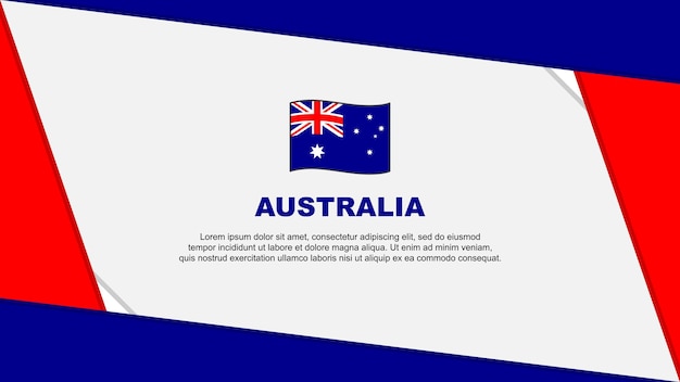 Флаг Австралии Абстрактный Фон Дизайн Шаблона День Независимости Австралии Баннер Мультфильм Векторные Иллюстрации День Независимости Австралии